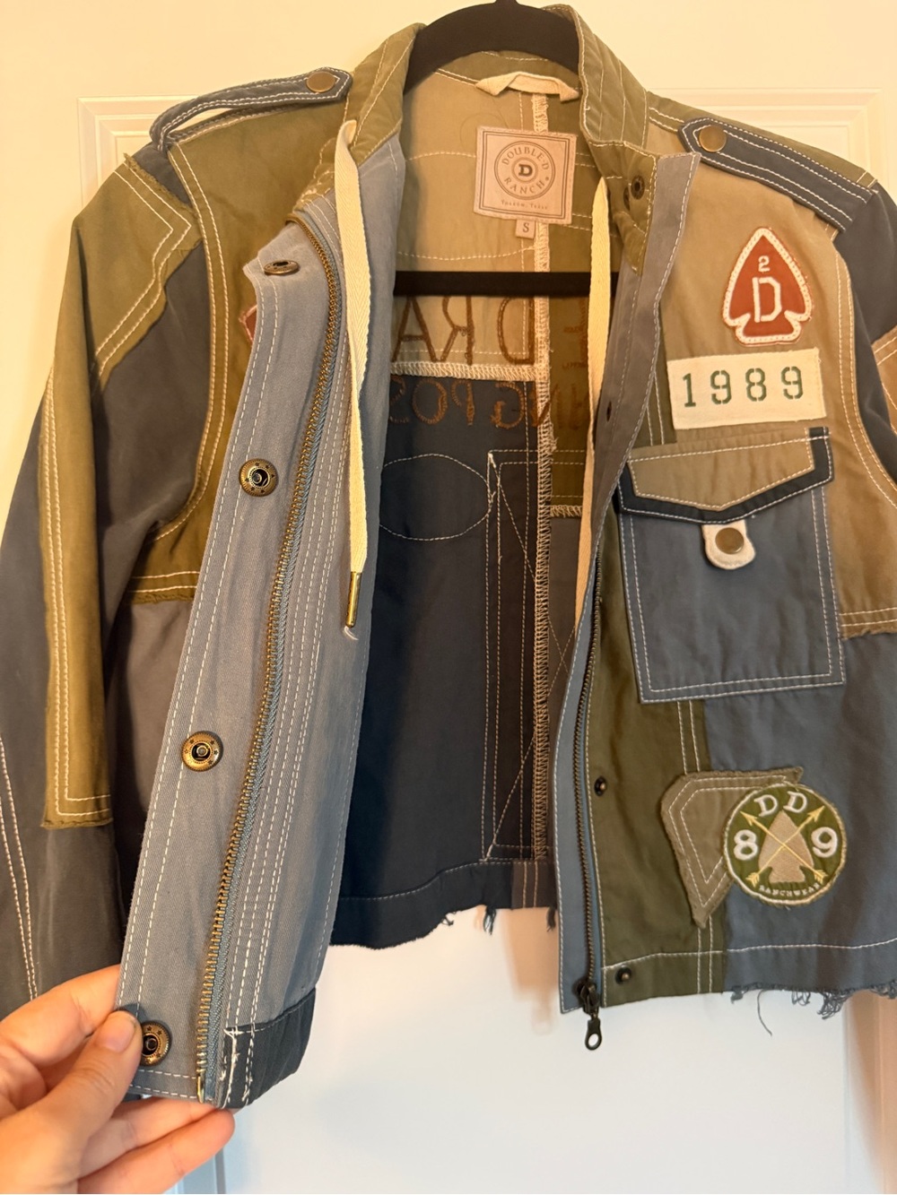 Double D Ranch Patchwork Cropped Jacket - Size Small - Picture 3 of 7